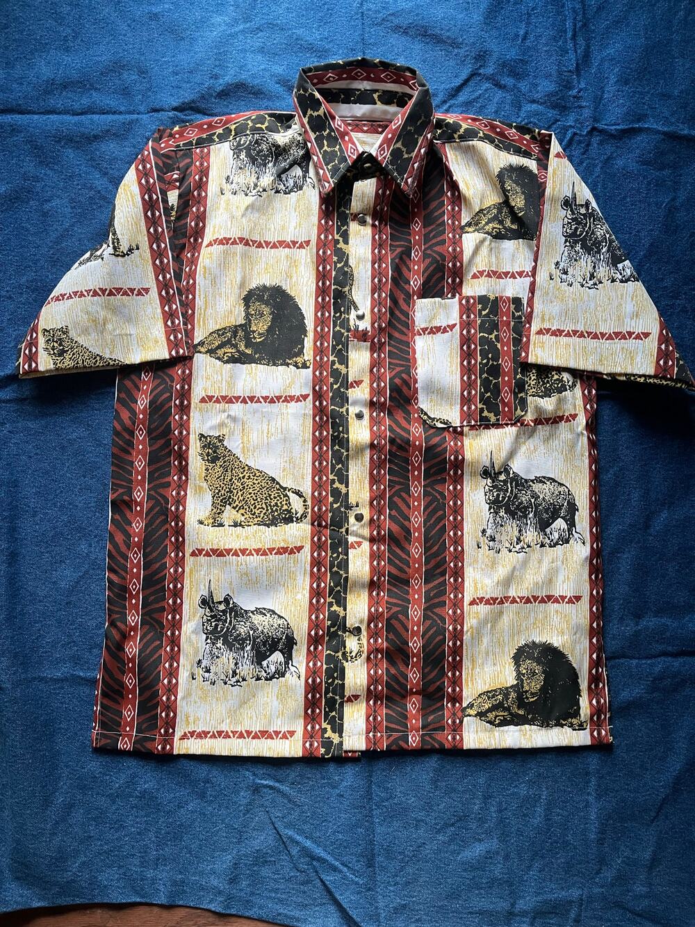 Handmade Canvas African Safari Button Up Shirt
